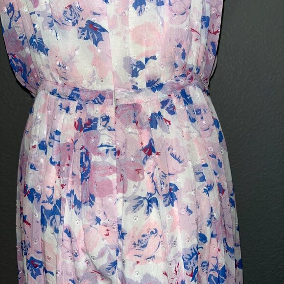 LULUS TOTAL DARLING PINK MULTI FLORAL PRINT NOTCHED BUSTIER MAXI DRESS - SIZE M - Picture 8 of 13